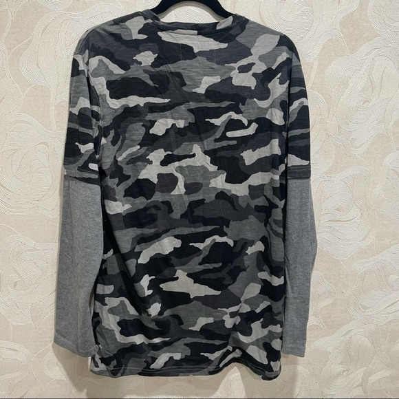 NEW BOYS 100% COTTON GRAY CAMOUFLAGE LONG SLEEVE SHIRT - Picture 7 of 10